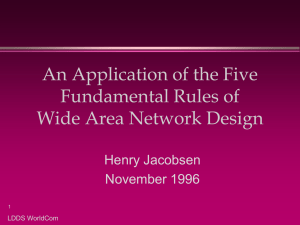 Applying the Five Fundamental Rules of Network Design