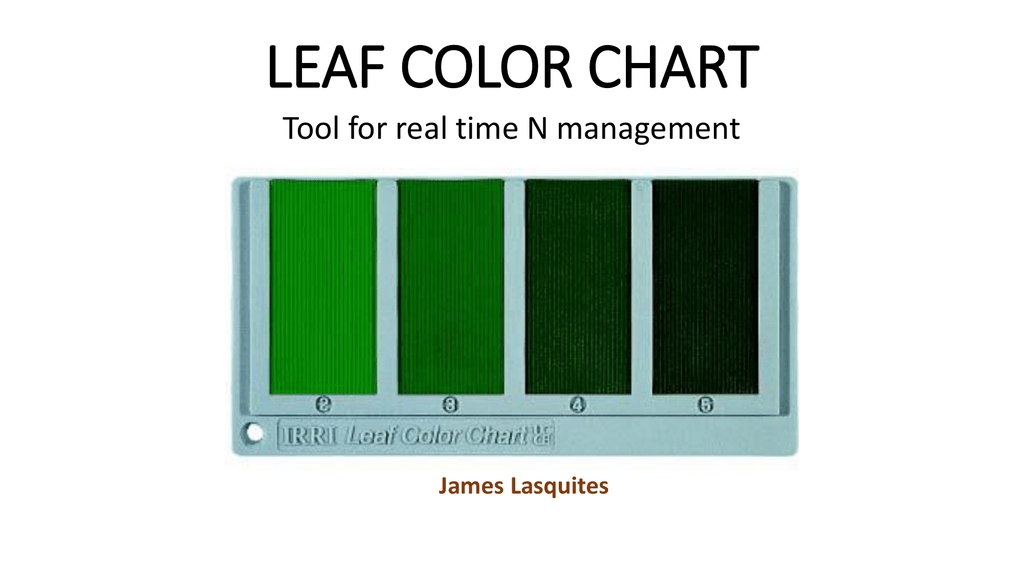 How To Use Leaf Color Chart