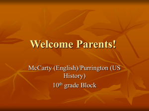 Welcome Parents!