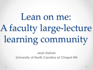 Lean on me: A faculty large-lecture learning community
