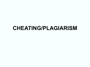 cheating/plagiarism