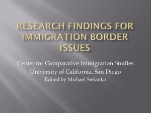 Research findings for immigration border issues