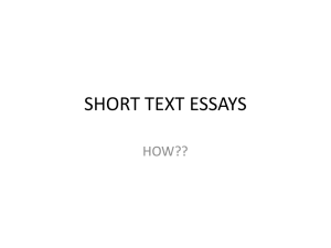 short text essays - Missy-P