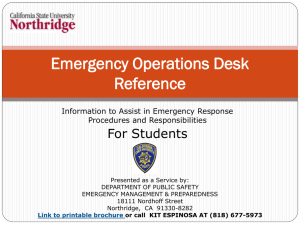 Emergency Operations Desk Reference