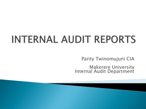 Internal Audit Reports - Directorate of Internal Audit, Makerere