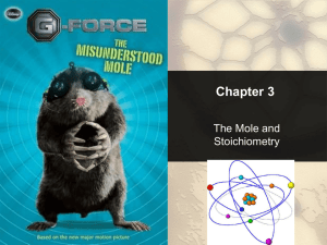 Section 3.9 Stoichiometric Calculations: Amounts of Reactants and