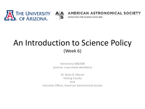 An Introduction to Science Policy (Week 1)