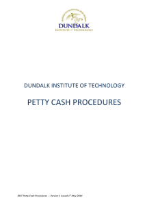 Petty Cash Docket - Dundalk Institute of Technology