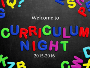 curriculum night - Cherokee County Schools