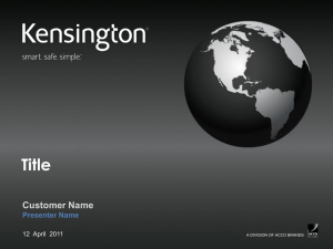 kensington corporate presentation