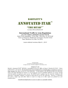 Aug. 4, 2014: 79 FR 45089: ITAR § 126.1(u), Central African