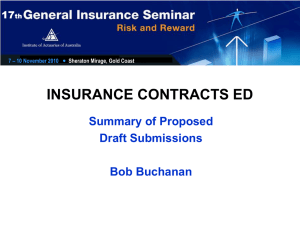 IASB Exposure Draft Insurance Contracts