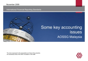 Key accounting issues