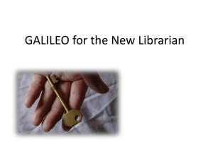 GALILEO for the New Librarian - About GALILEO