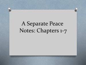 A Separate Peace Notes: Chapters 1-7
