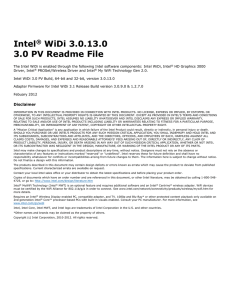 WiDi 3.0.13.0 Readme