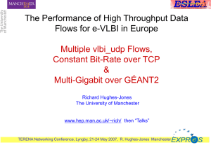 The Performance of High Throughput Data Flows for e