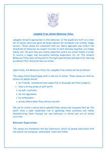Behaviour Policy - Langdale Free School