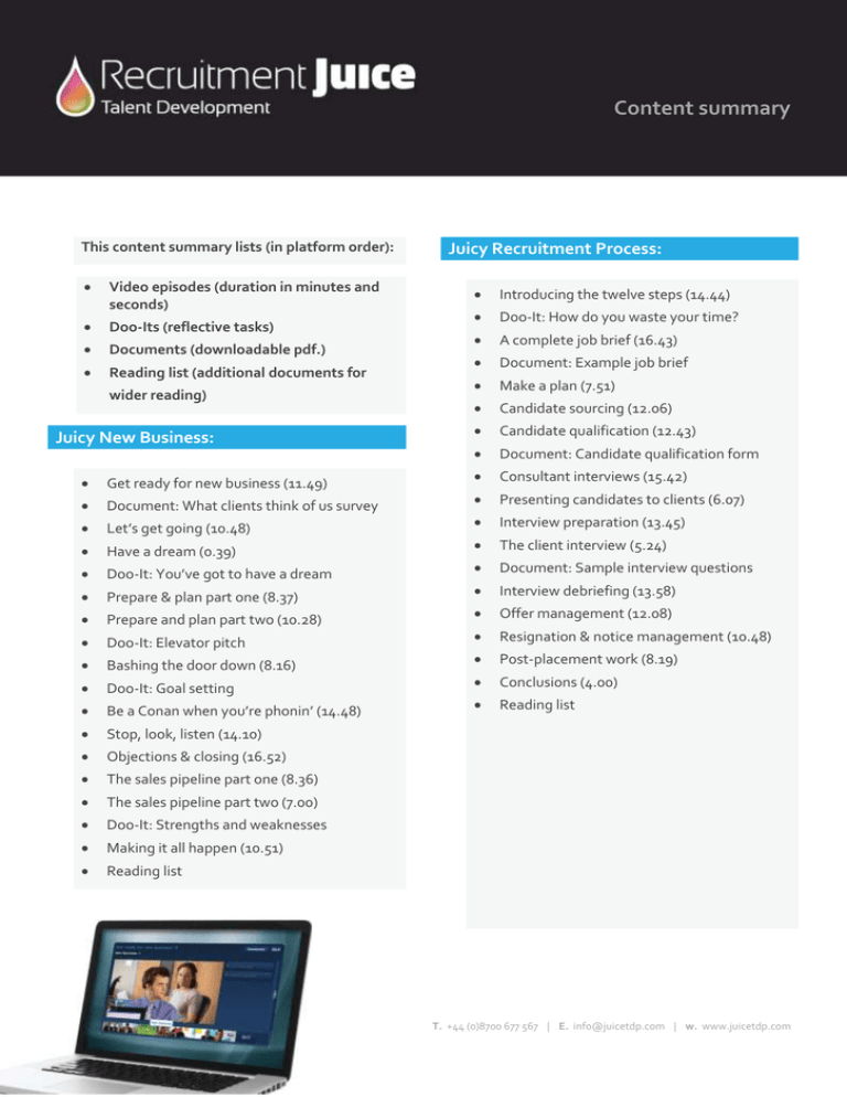 downloadable Recruitment Juice