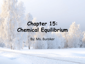Chapter 15: Chemical Equilibrium