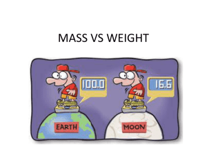 MASS VS WEIGHT