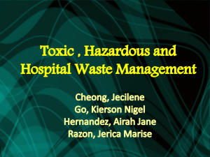Classification of Hazardous Wastes