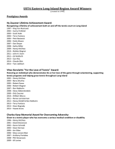 USTA Eastern Long Island Region Award Winners