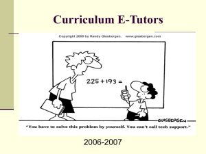 Curriculum ETutors200607