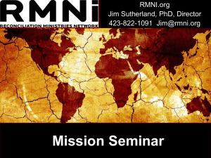 Mission Seminar - Reconciliation Ministries Network