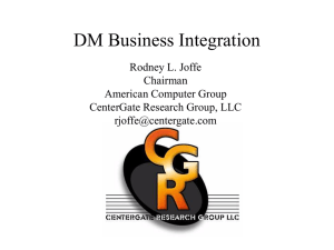 DM Business Integration - CenterGate Research Group LLC