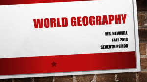 World Geography #1 1-14-14