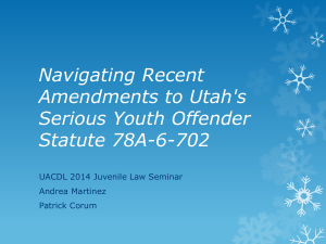 Navigating Recent Amendments to Utah's Serious Youth Offender