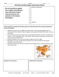 East Asia Filled in Learning Targets