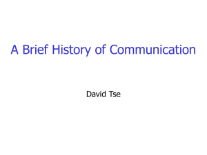 A Brief History of Communications
