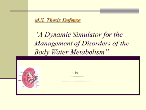 Disorders of Water Metabolism