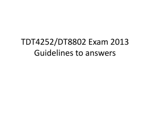 TDT4252/DT8802 Exam 2013 Guidelines to answers