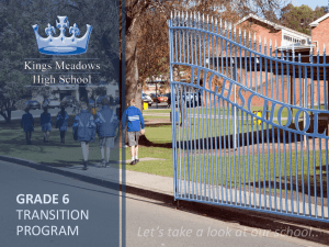 grade 7 - Kings Meadows High School