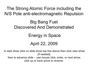 The Strong Atomic Force with the N/S Pole effect