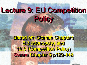 L9: European Competition Policy