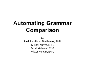 Algorithmic Grammar Exploration and Analysis