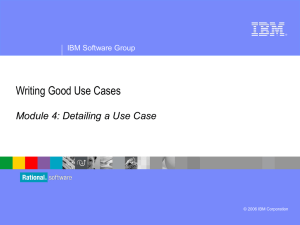 Detailing a Use Case