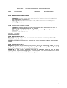 Form 201BC: Assessment Report Form for Instructional Programs