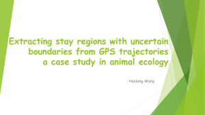 Extracting stay regions with uncertain boundaries from GPS