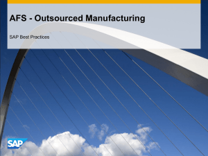 AFS - Outsourced Manufacturing