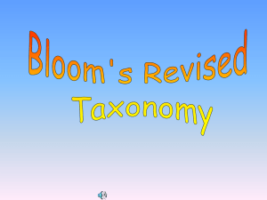 BLOOM's REVISED TAXONOMY