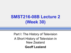 A Short History + Television in New Zealand