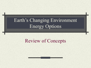 Earth's Changing Environment Lecture 1