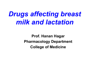 06 drugs affecting breast milk and lactation
