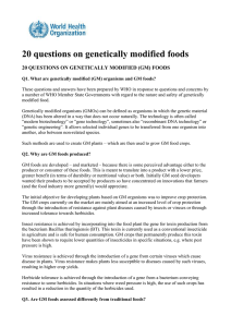20 questions on genetically modified (gm) foods - e