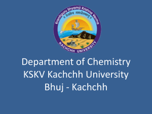 Department Profile - Department of Chemistry,Kachchh University